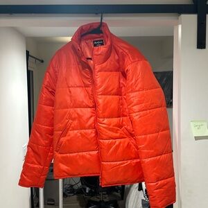 Modish orange puffer jacket brand new with tags